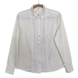 ESCADA women’s cream button down classic shirt 36